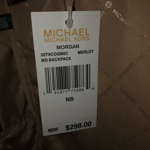 MICHAEL Michael Kors Morgan backpack New with tags